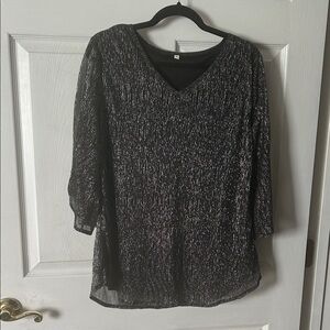 Elegant Black Women's Top beautiful and sparkly